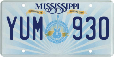 MS license plate YUM930