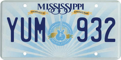 MS license plate YUM932