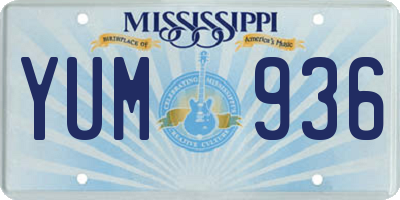 MS license plate YUM936