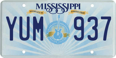 MS license plate YUM937
