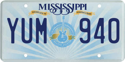 MS license plate YUM940