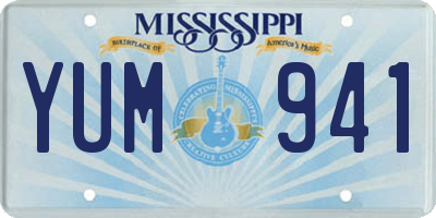 MS license plate YUM941