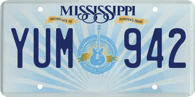 MS license plate YUM942