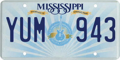 MS license plate YUM943