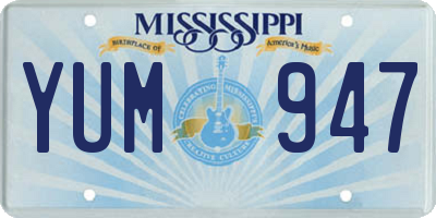 MS license plate YUM947