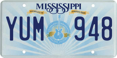 MS license plate YUM948