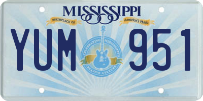 MS license plate YUM951