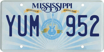 MS license plate YUM952
