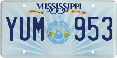 MS license plate YUM953