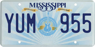 MS license plate YUM955