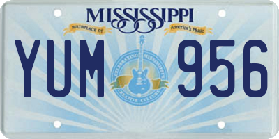 MS license plate YUM956