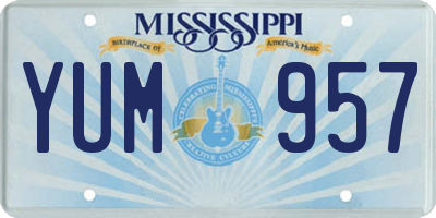 MS license plate YUM957