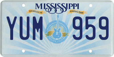 MS license plate YUM959