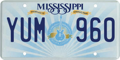 MS license plate YUM960