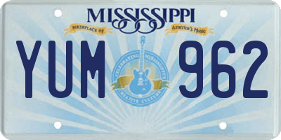 MS license plate YUM962