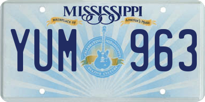 MS license plate YUM963