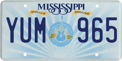 MS license plate YUM965