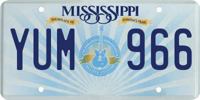 MS license plate YUM966