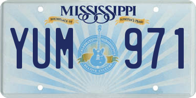 MS license plate YUM971