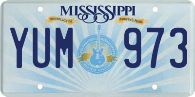 MS license plate YUM973