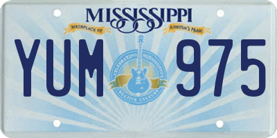 MS license plate YUM975