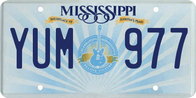 MS license plate YUM977