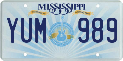 MS license plate YUM989