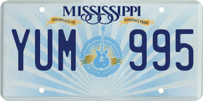 MS license plate YUM995