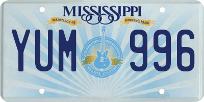 MS license plate YUM996