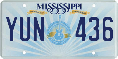 MS license plate YUN436