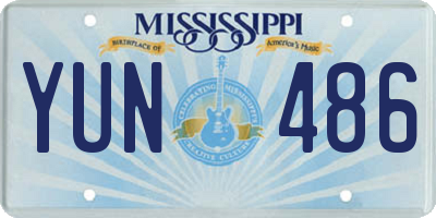 MS license plate YUN486