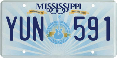 MS license plate YUN591