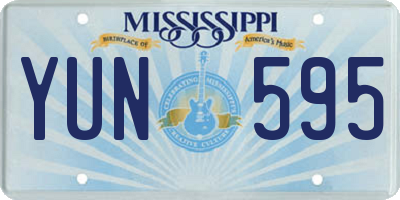 MS license plate YUN595