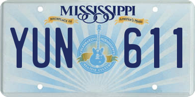 MS license plate YUN611