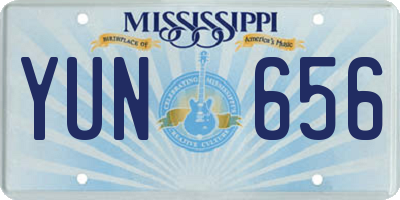 MS license plate YUN656
