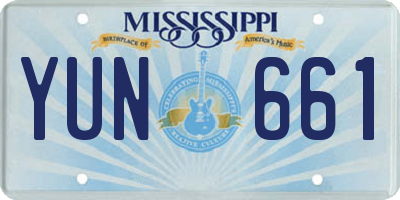 MS license plate YUN661