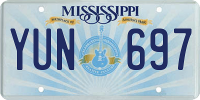 MS license plate YUN697