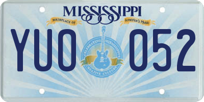 MS license plate YUO052