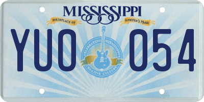 MS license plate YUO054