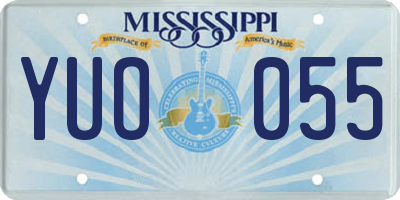 MS license plate YUO055
