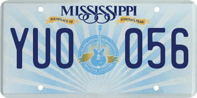 MS license plate YUO056
