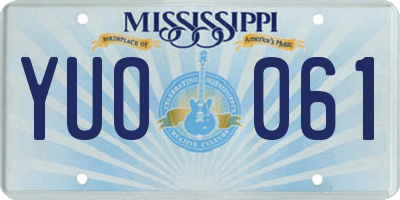 MS license plate YUO061
