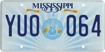 MS license plate YUO064
