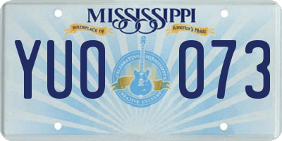 MS license plate YUO073