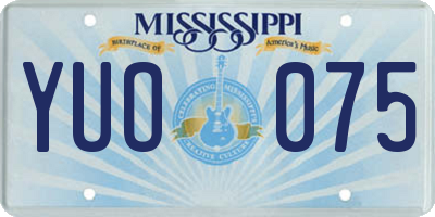 MS license plate YUO075