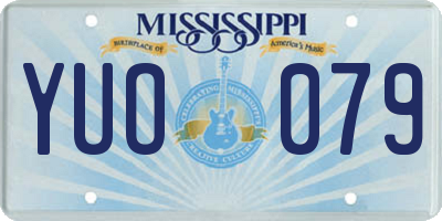 MS license plate YUO079