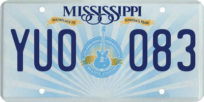 MS license plate YUO083