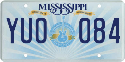 MS license plate YUO084