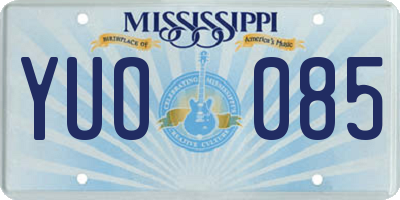 MS license plate YUO085