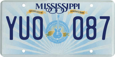 MS license plate YUO087